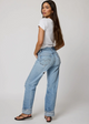 Stillwater Rib V-Neck Crop Baby Tee in White - Romantiques
