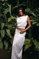 Stillwater Linen Pacific Tank in White - Romantiques