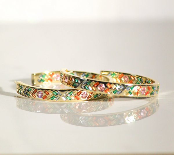 Sunbeam Hoops in Rainbow Gems - Romantiques