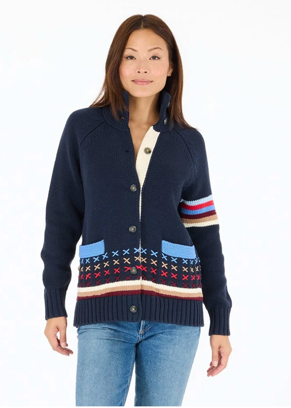 Kerri Rosenthal Imperfect Heart Cardigan Indigo Blue - Romantiques