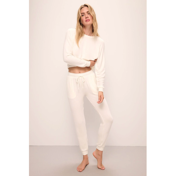 Cozy Time Jogger in Ivory - Romantiques