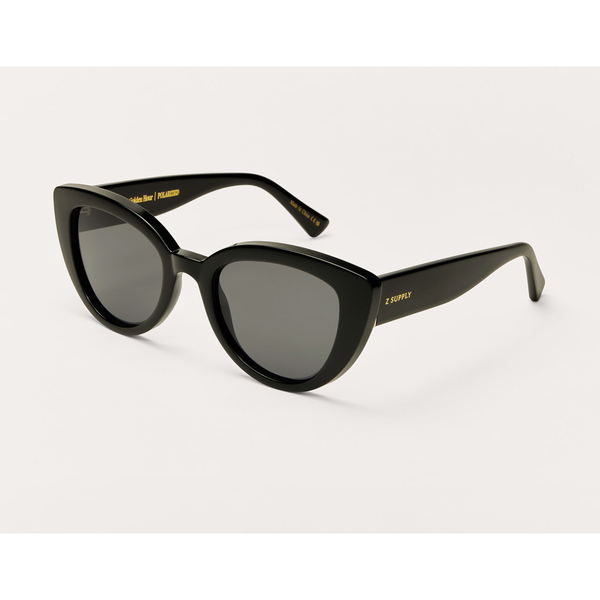 Golden Hour Polished Black-Grey Polarized - Romantiques