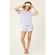 Animal Lover Leopard Print 3-Piece Shorts Set in Bluebird - Romantiques