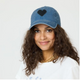 Kerri Rosenthal Baseball Hat Denim Imperfect Hear - Romantiques