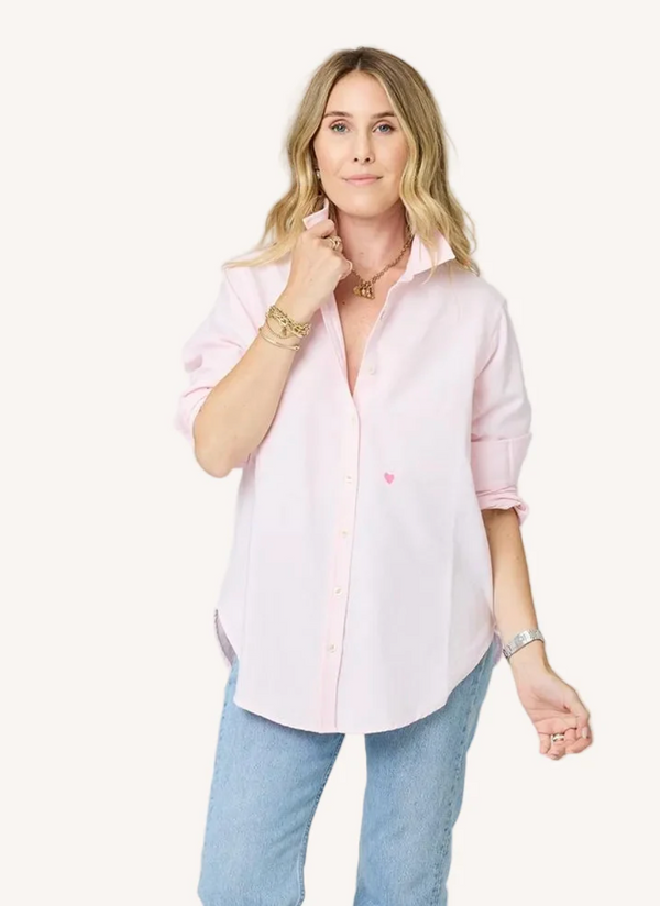 Kerri Rosenthal Mia Oxford Shirt in Pink - Romantiques