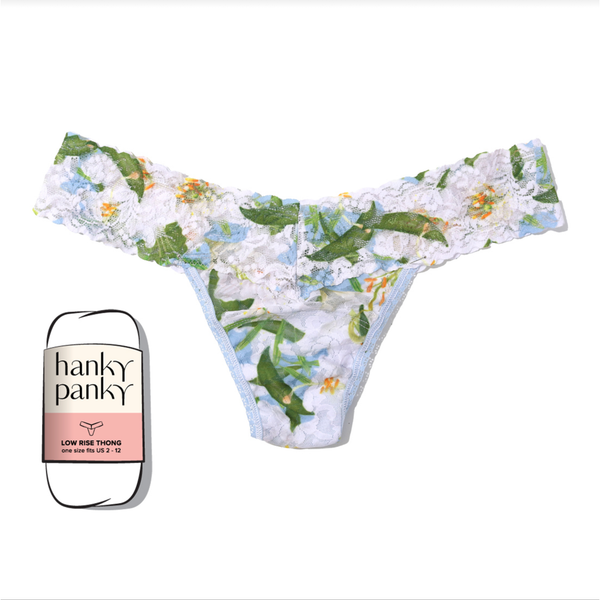 Hanky Panky Signature Lace Low Rise Thong in Absolute-Lily - Romantiques