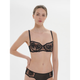 Intrigue Sheer Demi Bra in Black - Romantiques