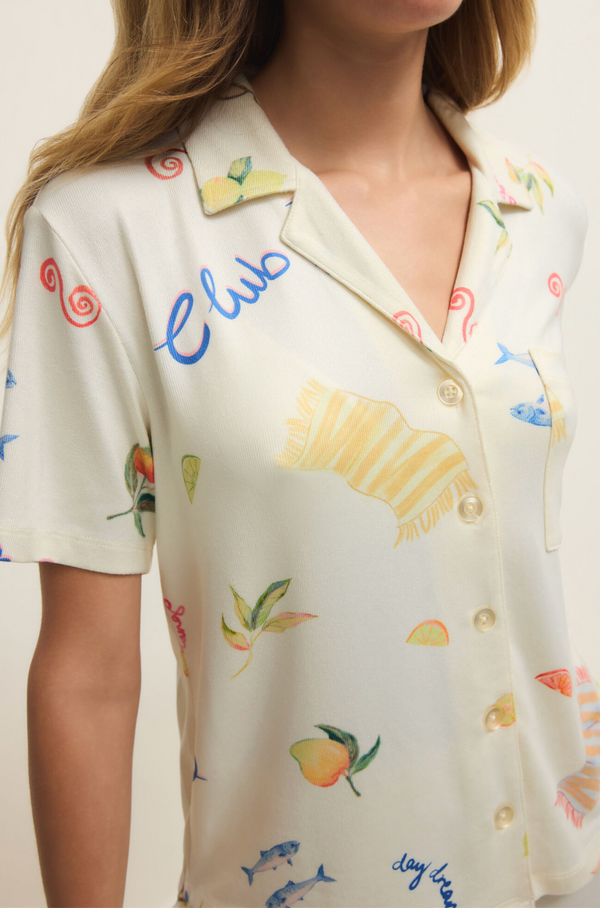 Beach Days PJ Top Vanilla Ice - Romantiques