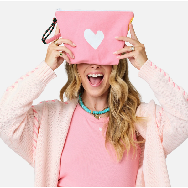 Kerri Rosenthal Imperfect Heart Wristlet in Pink - Romantiques