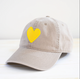 Kerri Rosenthal Baseball Heart Patch Hat in Sand & Sunshine - Romantiques