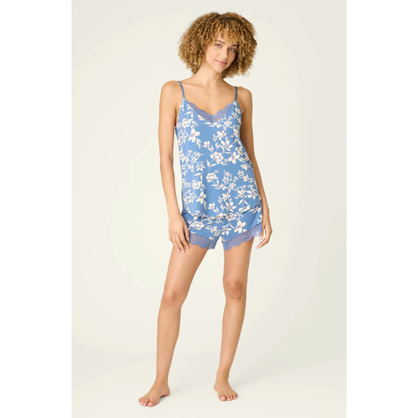 Floral Dreams Cami and Shorts PJ Set in Twilight Garden - Romantiques