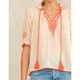 M.A.B.E. Talia S/S Top Beige/Orange - Romantiques