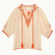 M.A.B.E. Talia S/S Top Beige/Orange - Romantiques