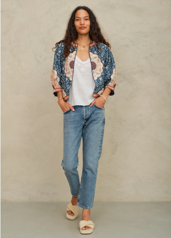 M.A.B.E. Ursa Jacket Indigo/Ecru - Romantiques