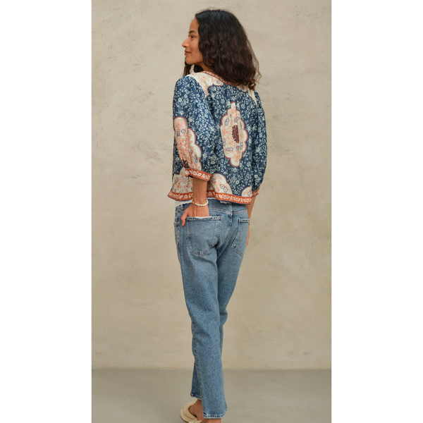 M.A.B.E. Ursa Jacket Indigo/Ecru - Romantiques