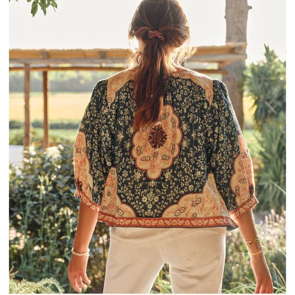 M.A.B.E. Ursa Jacket Indigo/Ecru - Romantiques