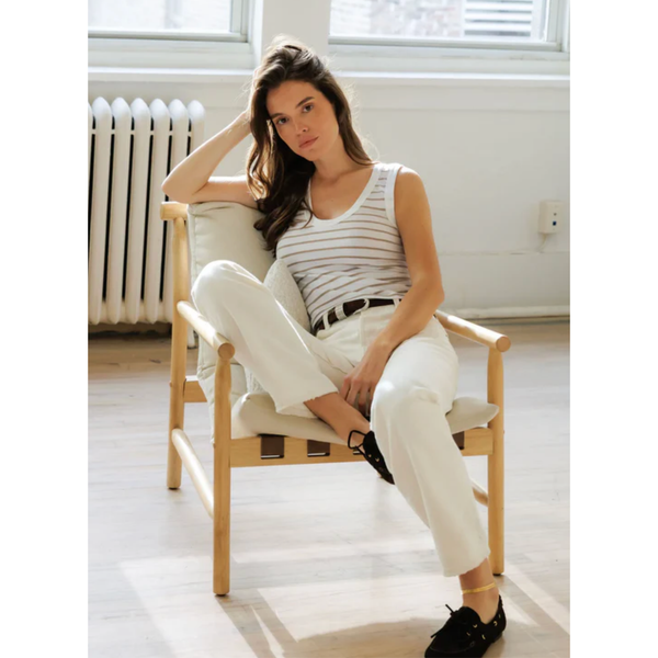 Khara Bra-Friendly Tank Driftwood/White Stripe - Romantiques