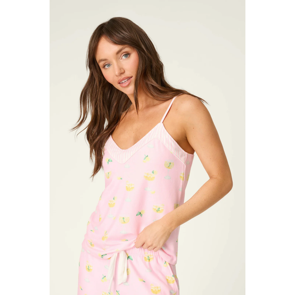 La Dolce Spritz Limoncello Life Cami in Pastel Pink - Romantiques