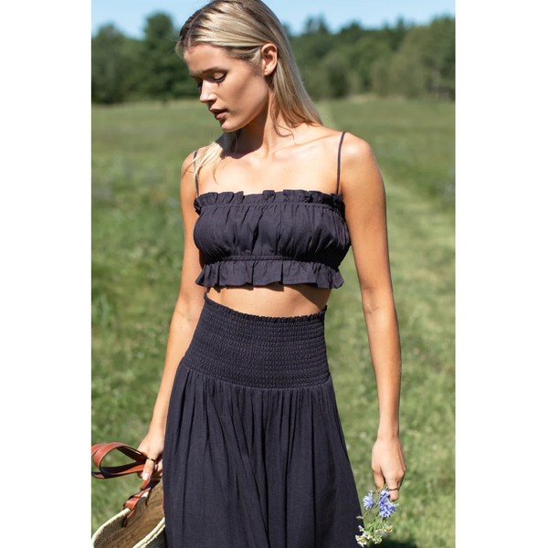Vacation Top in Midnight Linen - Romantiques