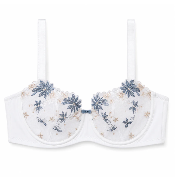 Sweet Sheer Embroidered Balconette Bra - Romantiques