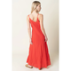 Adeline Flowy Linen Maxi Dress - Romantiques