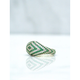 Native Gem Axel Chevron Ring in Emerald - Romantiques