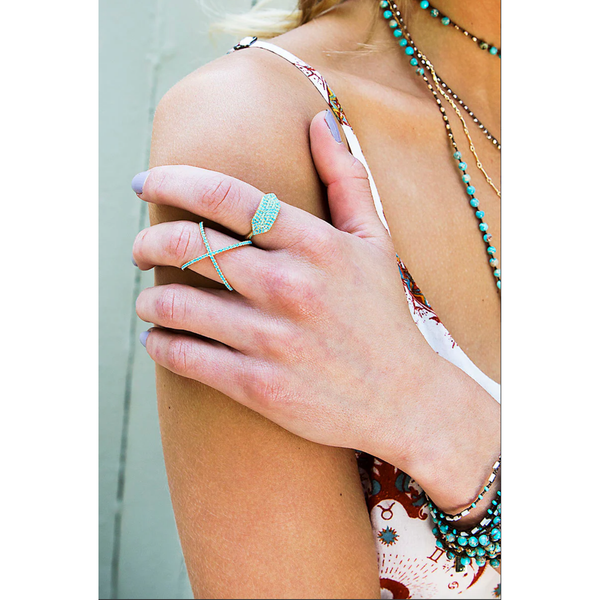 Native Gem ID Ring in Turquoise - Romantiques