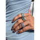 Native Gem Billionaire Ring in Aquamarine - Romantiques