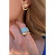Native Gem Billionaire Ring in Aquamarine - Romantiques