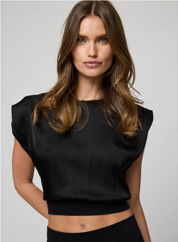 Silky Pacific Tank in Black - Romantiques