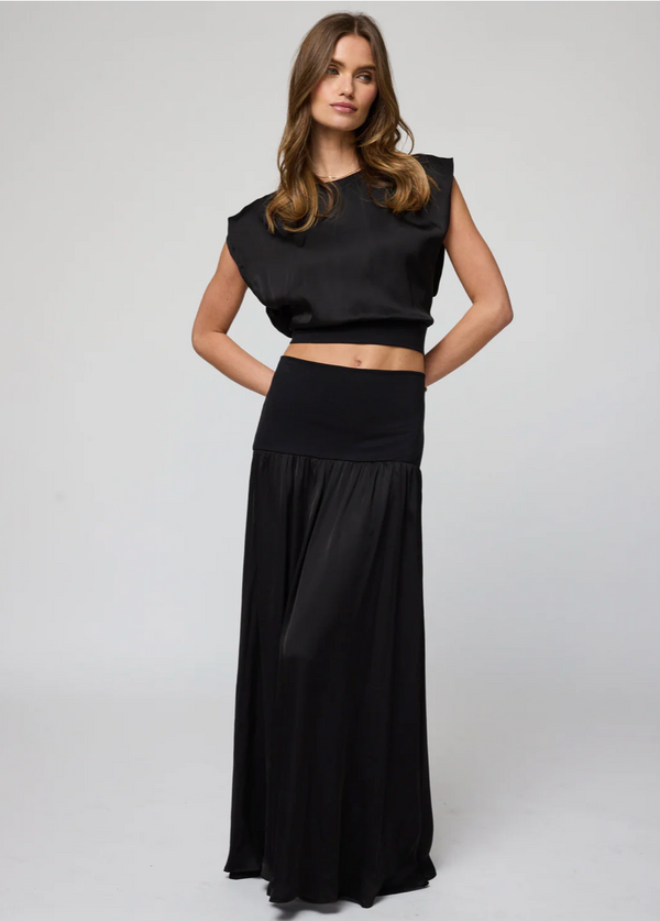 The Blake Maxi Skirt in Black - Romantiques