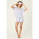Animal Lover Leopard Print 3-Piece Shorts Set in Bluebird - Romantiques