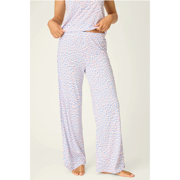Animal Lover Leopard Print Tank & Pants Set in Bluebird - Romantiques