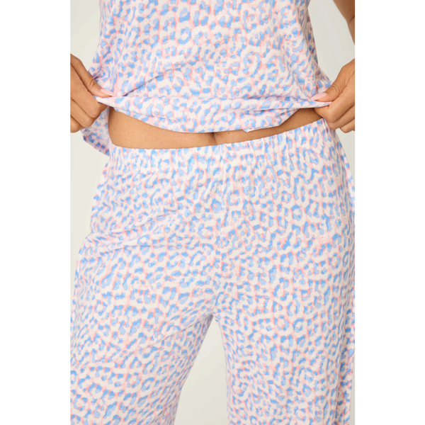 Animal Lover Leopard Print Tank & Pants Set in Bluebird - Romantiques