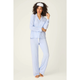 Modal Basics Star Print 3-Piece PJ Set in Blue - Romantiques