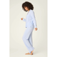 Modal Basics Star Print 3-Piece PJ Set in Blue - Romantiques