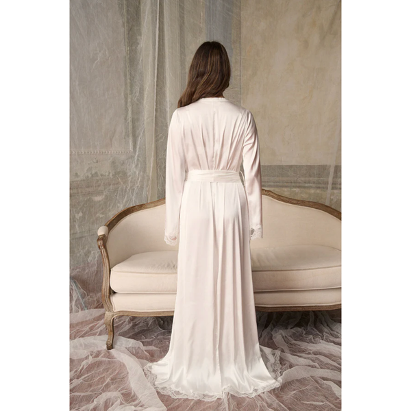 Madeline Maxi Robe in Ivory - Romantiques
