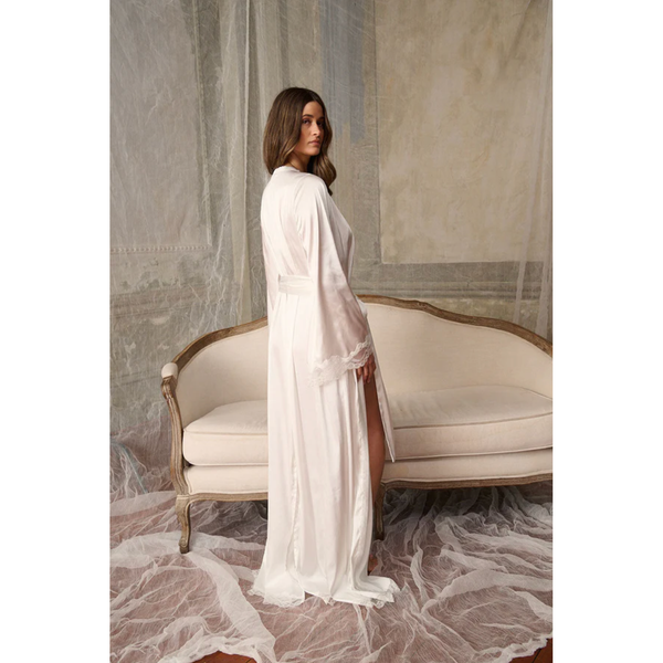 Madeline Maxi Robe in Ivory - Romantiques