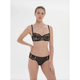Intrigue Sheer Demi Bra in Black - Romantiques