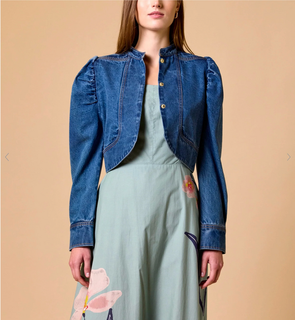 Damien Denim Jacket in Medium Denim - Romantiques