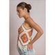 Alekai Crochet Tank in White Clay - Romantiques
