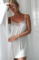 Only Hearts Venice Low Back Chemise in Antique White - Romantiques