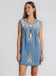 Arizona Sylvie Short Denim Dress in Blue Haze - Romantiques