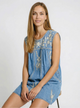 Arizona Sylvie Short Denim Dress in Blue Haze - Romantiques