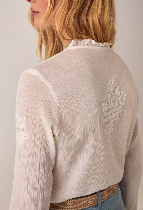Bilbao Gabriela Blouse in Off White - Romantiques