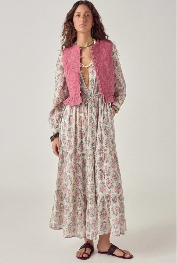 Mia Petunia Vest in Punk Pink - Romantiques