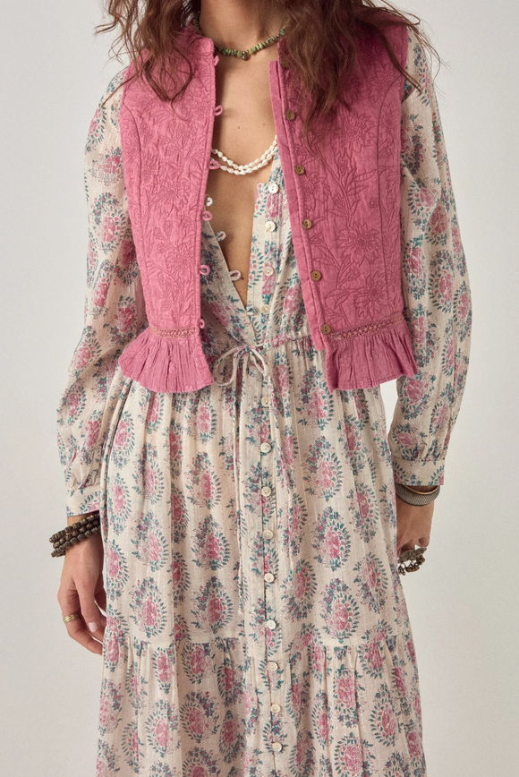 Mia Petunia Vest in Punk Pink - Romantiques