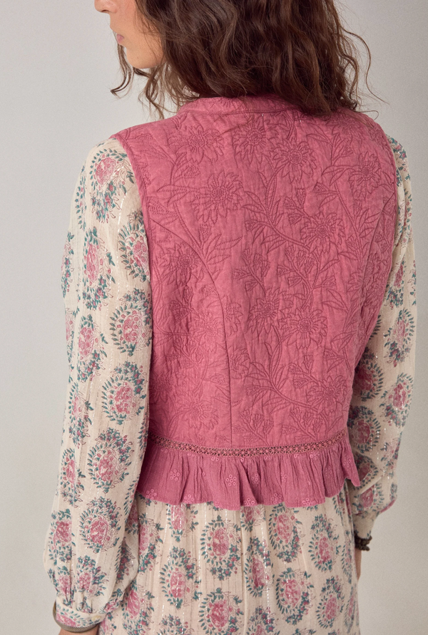 Mia Petunia Vest in Punk Pink - Romantiques