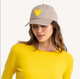 Kerri Rosenthal Baseball Heart Patch Hat in Sand & Sunshine - Romantiques