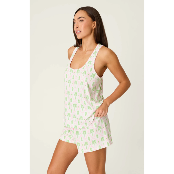 Island Time PJ Tank and Shorts Set in Ivory - Romantiques